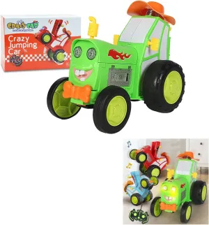 2023 New Crazy Jumping Car Toy - Remote Control Car with Headlights and Music, Fast Stunt RC Trucks, Double Sided Toy Train for Boys Girls