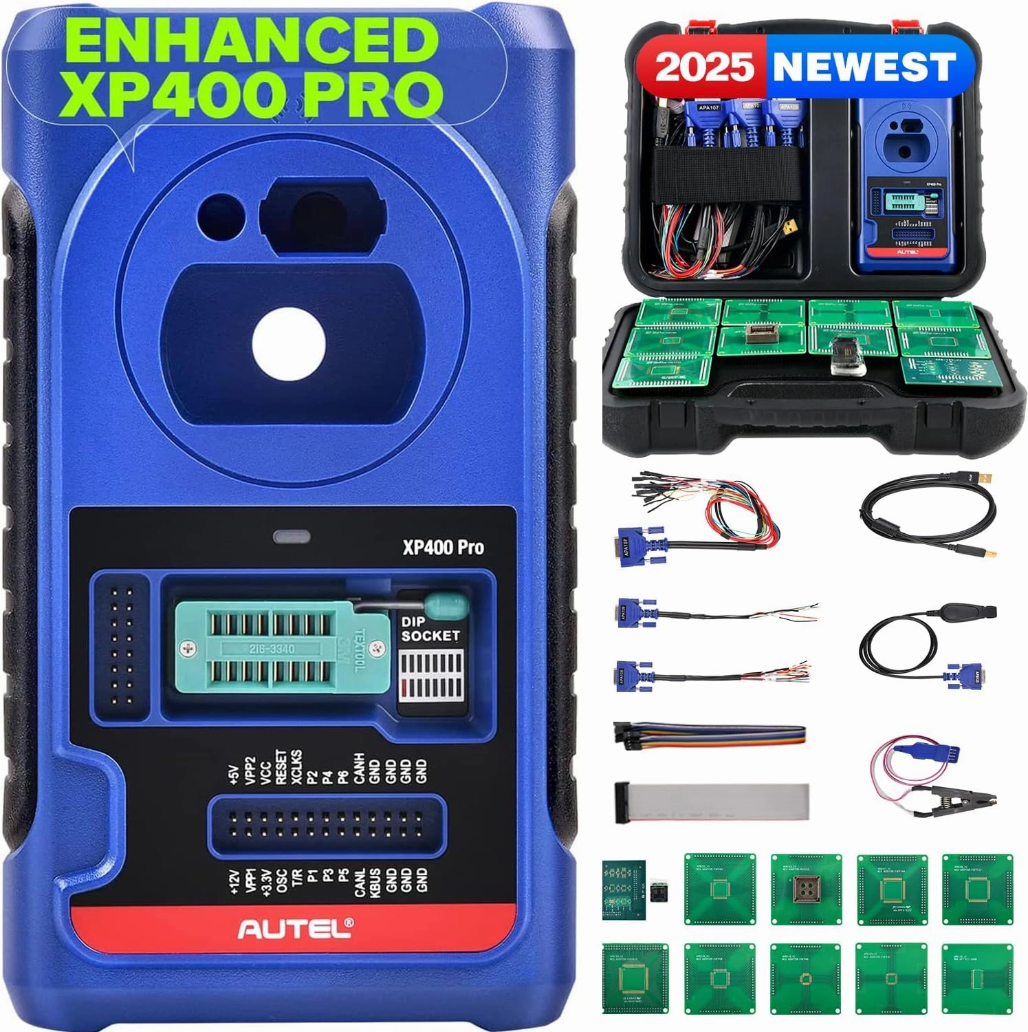2025 Autel MaxiIM XP400 PRO Bi-Directional K** Programmer IM.MO Tool, 3000  Chip Read/Write/Learn/F-OB Programming, EEPROM-Data, Work with Autel Scanner IM508 IM608 IM508S IM608 Pro 2 IM608S II