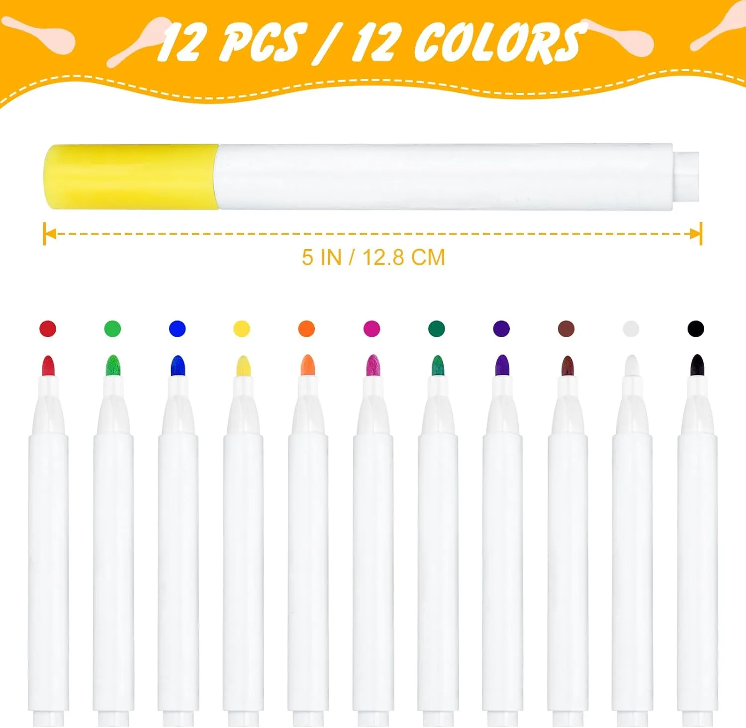 20Pcs DIY Wooden Maracas for Kids, Mini Maracas for Mexican Fiesta Party Favors with 12Pcs Multicolor Pens, Cinco De Mayo Party Supplies