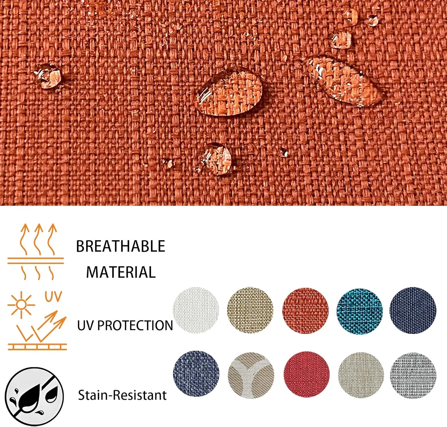 24x24 inch Outdoor/Indoor Deep Seat Patio Cushions Set of 2 Resilient Foam Filling Water Repellent Stain-Resistant UV Resistant Weather Resistant Deep Seat Bottom Quarry Red