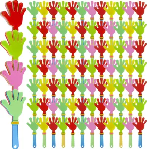 250 Pcs Colorful Hand Clappers Plastic Noise Makers 7.5 Inch Clapping Toys for Sporting Events, Birthdays, Party, Fiesta