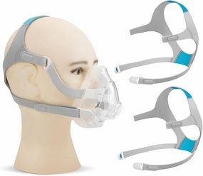 2 Packs Headgear for F20 with Magnetic Clips, Replacement Headgear Straps Compatible with F20 Full Face Mask(Medium)
