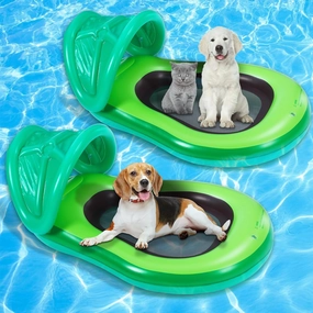 2 Pcs Dog Pool Float Inflatable Dog Floats for Pool Pet Dog Floating Mat Dog Float Raft Swimming Pool Floats for Small Medium Large Dog Puncture Proof