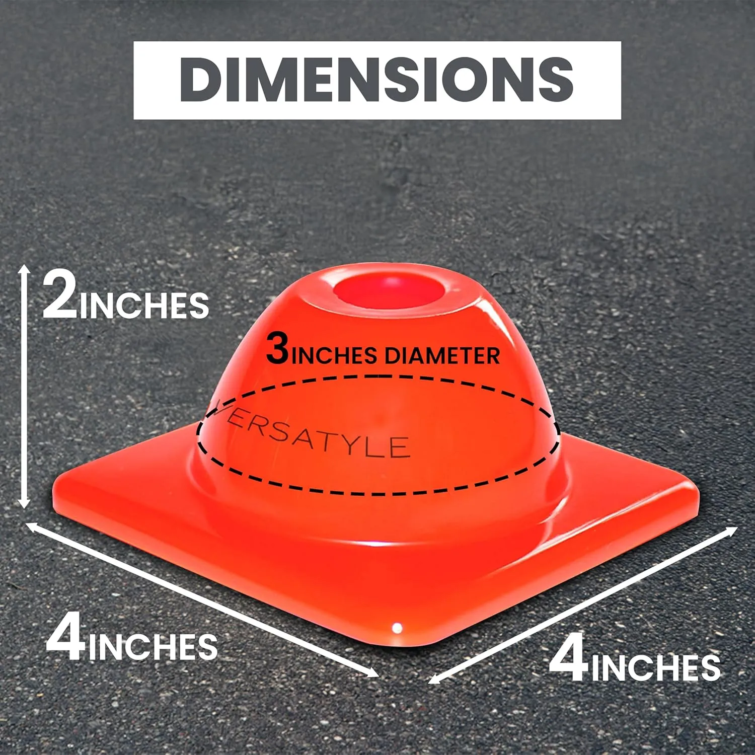2in/6in/9in/12in/28in Heavy Duty Agility Training Cones for Sports & Kids Coaching, Field Markers for Motorcycle, Bikes, Traffic, Basketball, Soccer Drills, Durable, Multipurpose, Adjustable