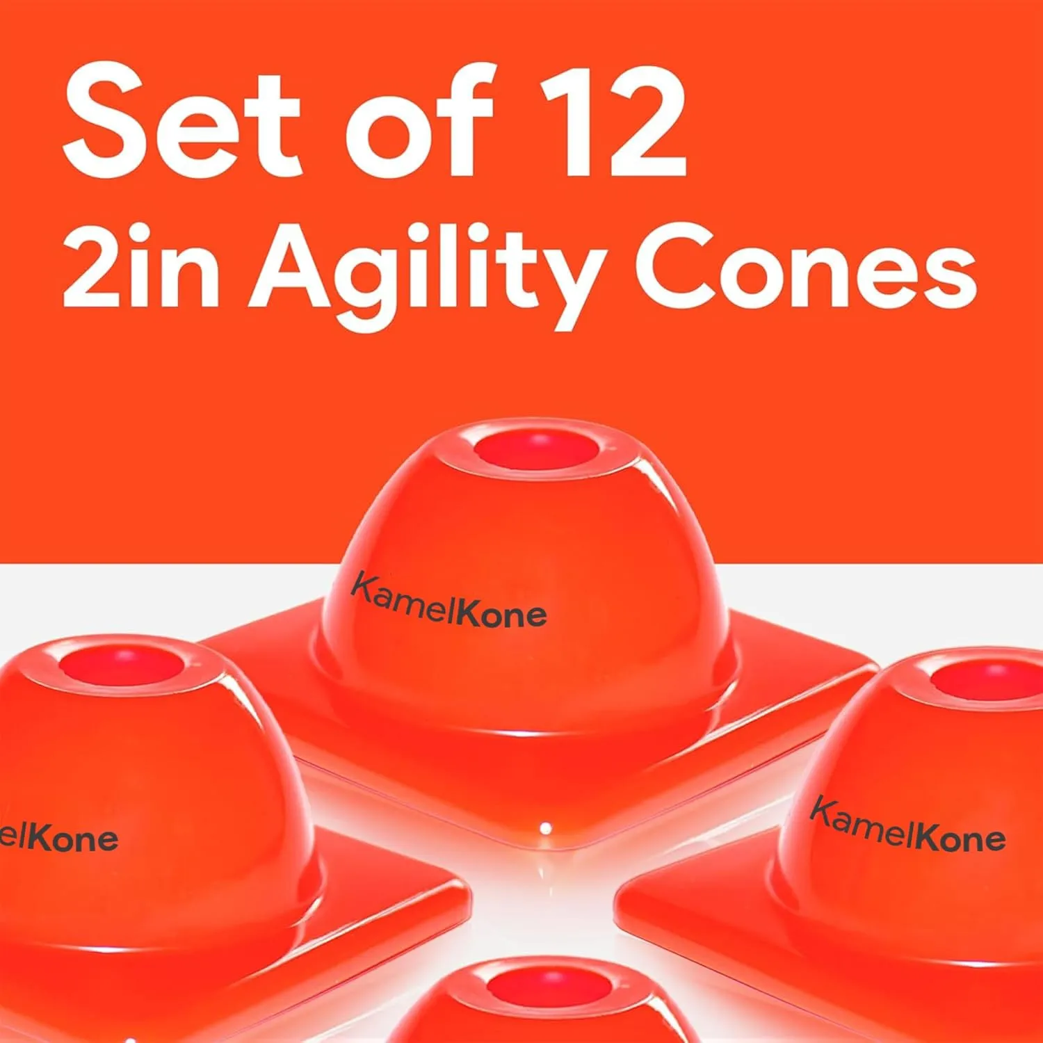 2in/6in/9in/12in/28in Heavy Duty Agility Training Cones for Sports & Kids Coaching, Field Markers for Motorcycle, Bikes, Traffic, Basketball, Soccer Drills, Durable, Multipurpose, Adjustable