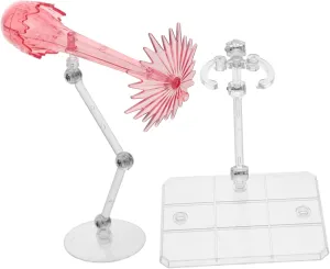2pcs Figure Support Stands Adjustable Display Holder Figures Easy Assembly Bracket for Collectible Dolls and Models Secure and Stable Design Pink