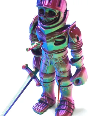 3D Printed Model Skull Warrior,Flexible Skeleton Man Statue,Joint Mobility,Home Office Decor,Interesting Toys for Autism/ADHD,Festival Gifts,Fidget Toys, Executive Desk Animals Toy