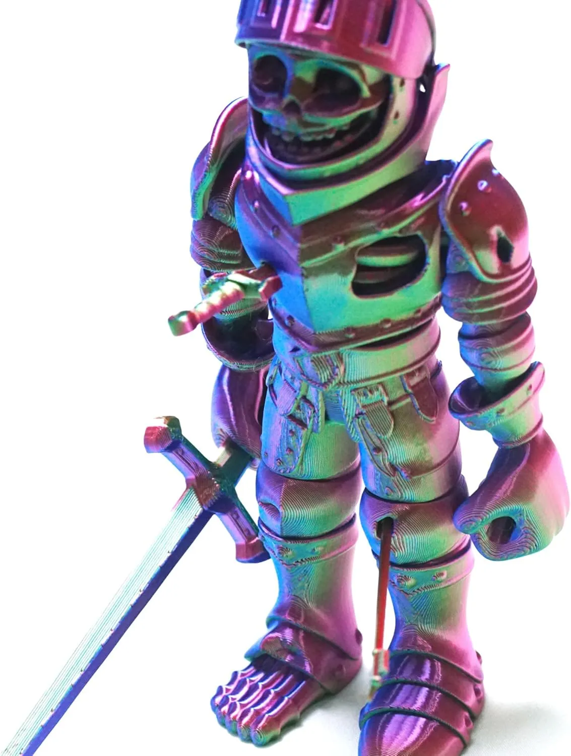 3D Printed Model Skull Warrior,Flexible Skeleton Man Statue,Joint Mobility,Home Office Decor,Interesting Toys for Autism/ADHD,Festival Gifts,Fidget Toys, Executive Desk Animals Toy