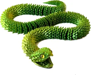 3D Printed Snake Flexible Animal Decorative Collectible