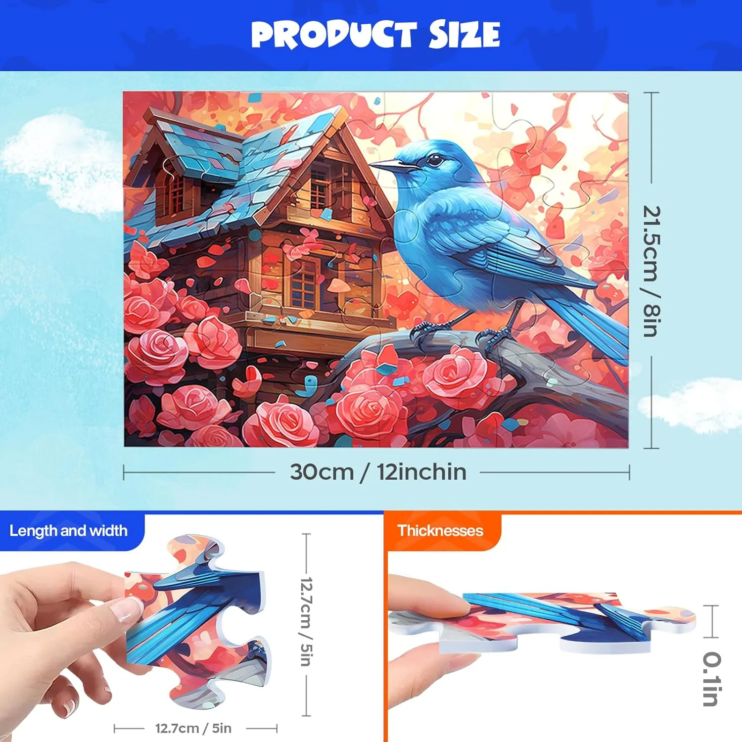 4 Packs Large Piece Puzzle for Seniors, Dementia Puzzles for Elderly Adults, Alzheimer’s Jigsaw Puzzles Products Activities Memory Cognitive Game Gifts for Seniors, 4 Storage Bag (2 x 16 & 2 x 35)