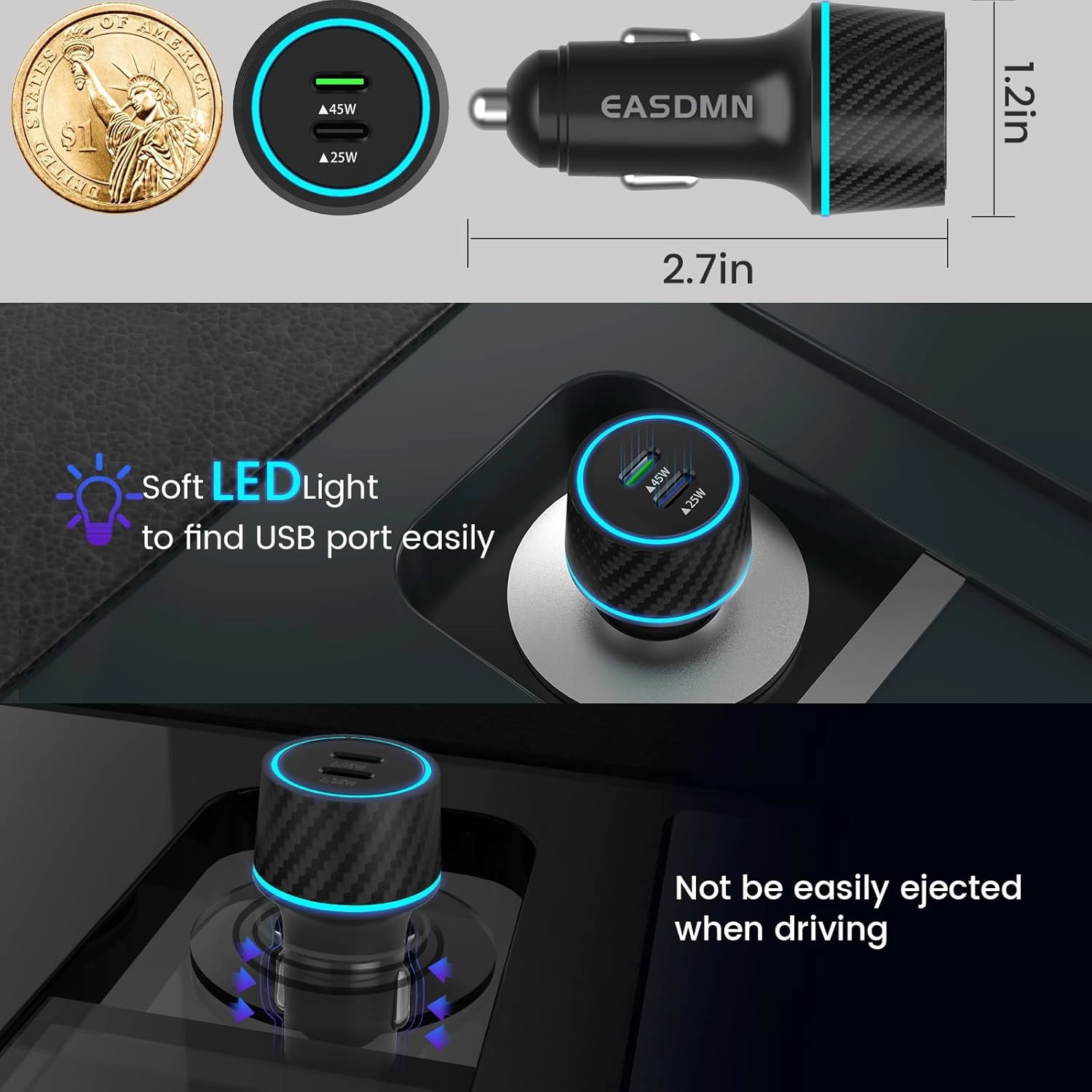 45W USB-C Charger, 2-Pack 45 Watt Samsung Super Fast Charger Type C PPS Wall/Car Charger for Samsung Galaxy S24 Ultra/S24 /S23 Ultra/S23 /S23/S22 Ultra/Note 10 , Galaxy Tab S9 with 2X 6.6ft Cable