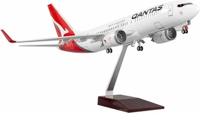 47CM for Qantas B737 Australia Airplane Model Plane Resin Miniature Plane Desktop Display Aviation Enthusiasts(No Light)