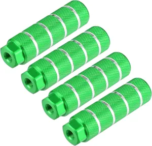 4pcs Aluminum Alloy Rear Foot Pegs Footrests Universal Green for BMX MTB Bike Bicycle Fit 3/8 Inch Axles Durable Product