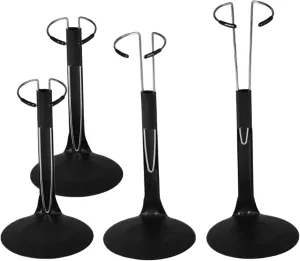 4PCS Doll Stand, 1/6 Action Figure Stand, Adjustable C-Shape Doll Holder Stand, Easy to Install Metal Doll Display Stand for Waist to Feet 5.1-8.3 Inch Dolls Doll Stands