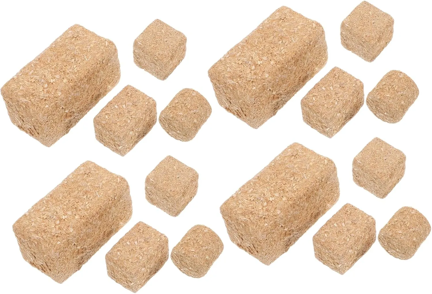 4Sets Lightweight Straw Bales for Farm Scene Realistic Mini Haystacks for Crafts and Dollhouses Various Shapes