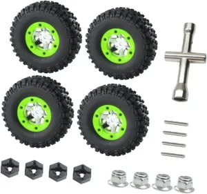 4X RC Crawler Tires Tyres Set Modification Soft Tire Wheels Replacement Part for 12428 12427 124006 for RC 1/12 Scale RC Car