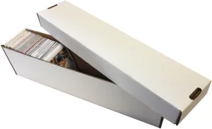 (5) WHITE 800 Count 2 Piece Box - Premium Vertical Storage Box - Baseball, Football, Basketball, Hockey, Nascar, Sportscards, Gaming & Trading Cards - By Max Pro Collecting Supplies