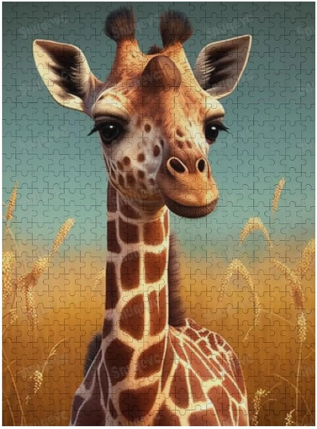 500 Pieces Jigsaw Puzzle for Adults - Grassland Giraffe Inspirational Quote Jigsaw Puzzles for Family Activities Games Gift