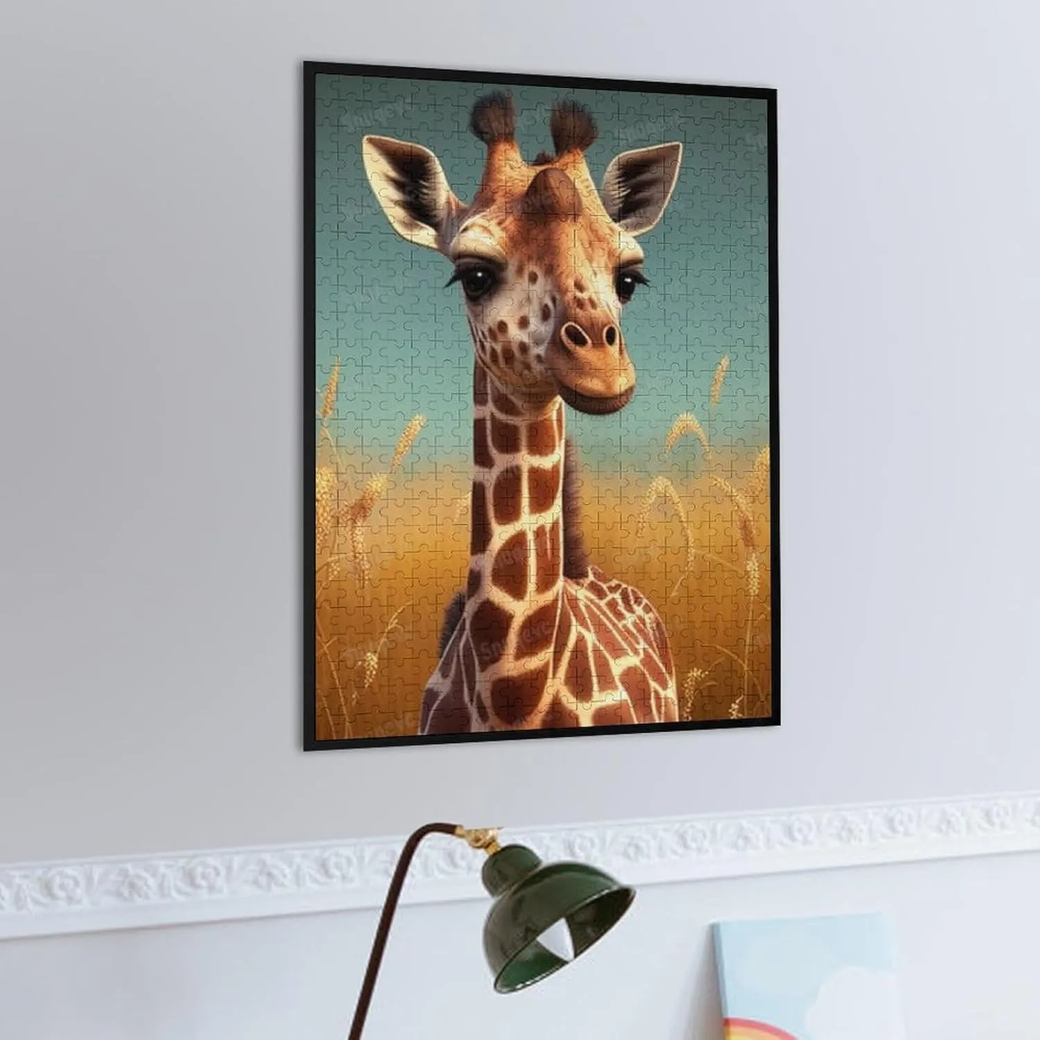 500 Pieces Jigsaw Puzzle for Adults - Grassland Giraffe Inspirational Quote Jigsaw Puzzles for Family Activities Games Gift