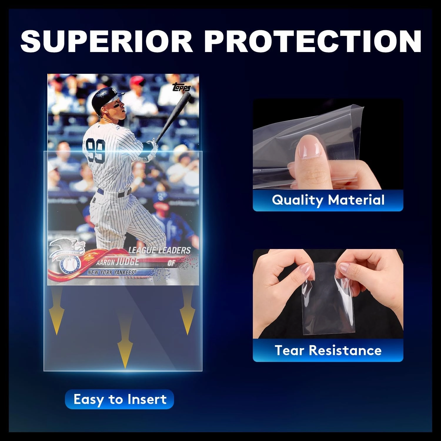 5000ct Card Sleeves for Trading Cards, Clear Penny Sleeves, Baseball Card Sleeve, Soft Sports Card Sleeve, Plastic Card Protector Fit for MTG Game Card Standard Cards