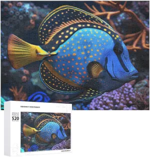 520 Pieces Jigsaw Puzzle for Adults Wooden Challenging Puzzle Colorful Tropical Fish Custom Personalized Picture Puzzle for Adults & Kids Family Game Nights Difficult Wooden Puzzle 20.5x15 Inches