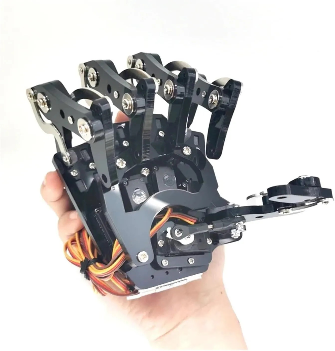 5Dof Robot Hand with Five Fingers Servo Control, Left/Right Bionic Palm Assembled Gripper for Ar-duino/ESP32 Programmable Robot(Right Hand)