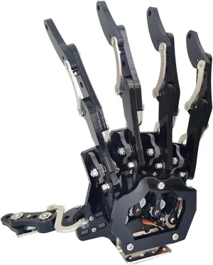 5Dof Robot Hand with Five Fingers Servo Control, Left/Right Bionic Palm Assembled Gripper for Ar-duino/ESP32 Programmable Robot(Right Hand)