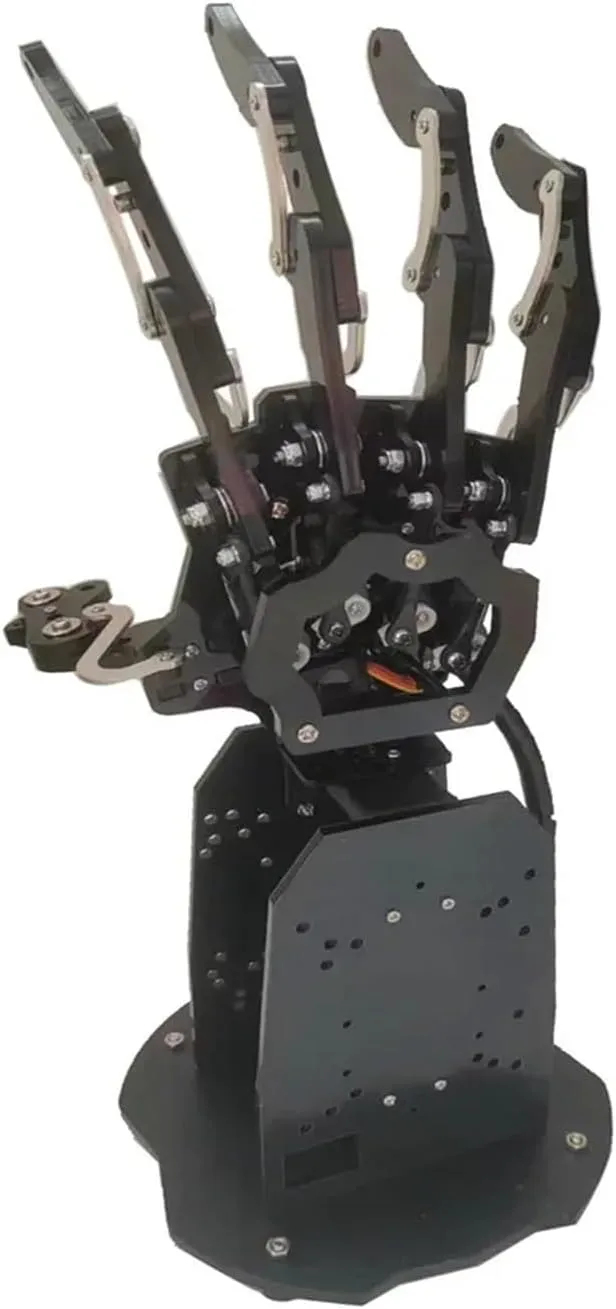 5Dof Robot Hand with Five Fingers Servo Control, Left/Right Bionic Palm Assembled Gripper for Ar-duino/ESP32 Programmable Robot(Right Hand)