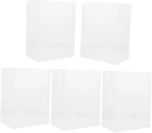 5Pcs Transparent Stackable Display Box Figures and Collectibles Clear Dustproof Storage Case for Dolls and Game Lovers Efficient Organization and Unique Aesthetic