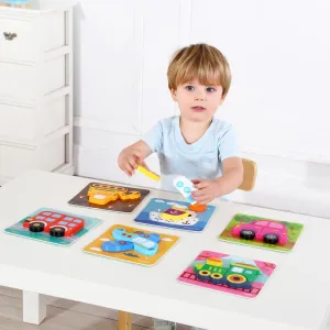 6 In 1 Mini Transportation Shape Sorter Puzzle