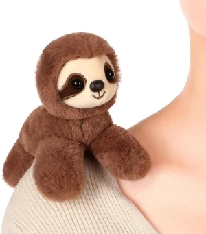 6.4 Inch Sloth on Shoulder, Magnetic Plush Toy Shoulder Riding Magnet Sloth for Stuffed Animal Interactive Play for Kids Teens Adults Gifts