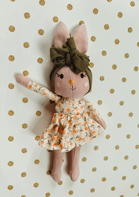6” mom/girl bunny dollhouse doll