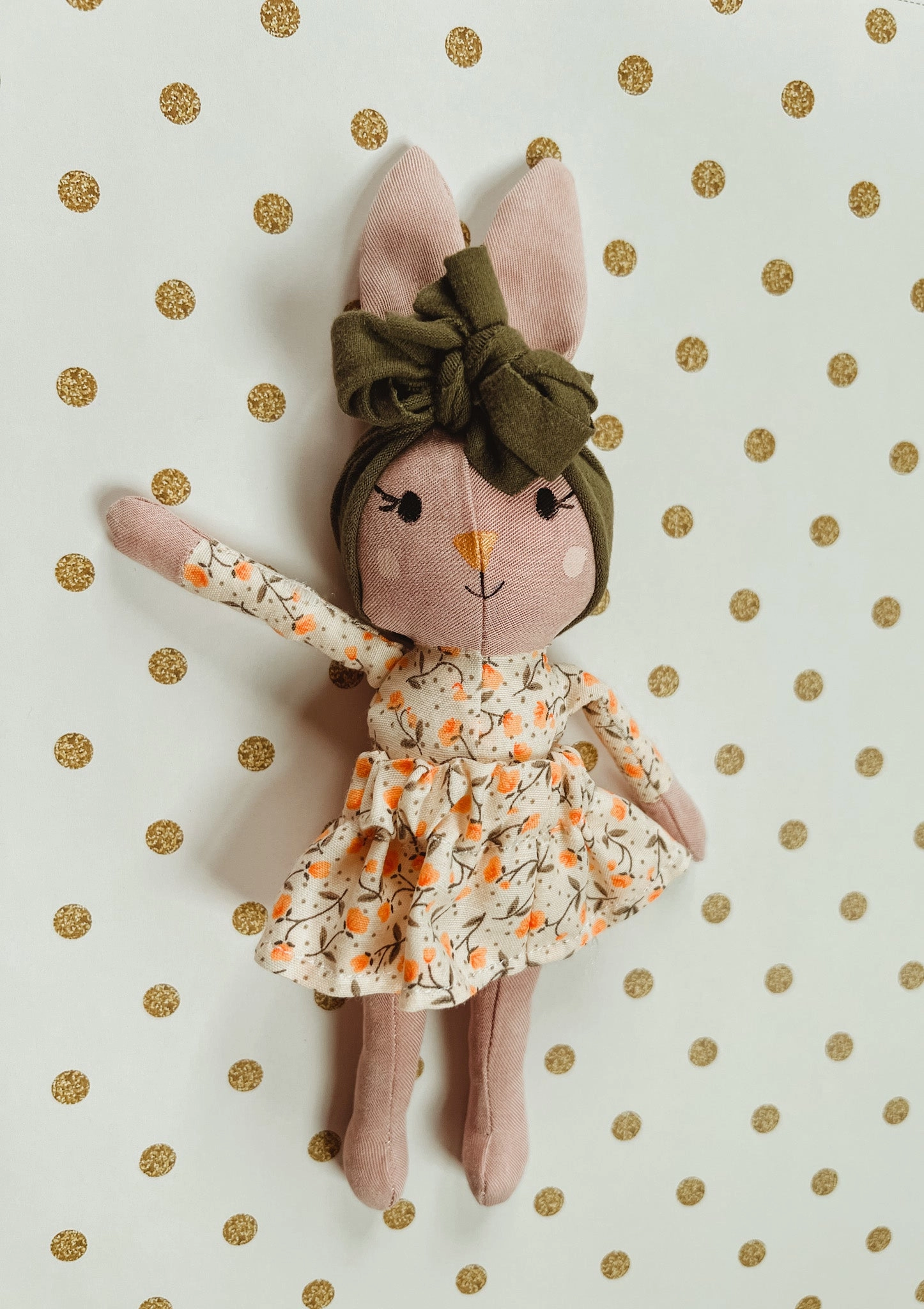 6” mom/girl bunny dollhouse doll