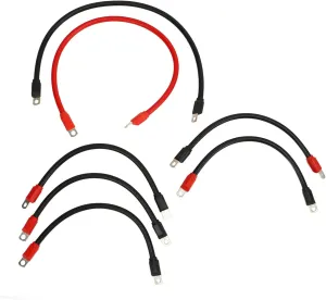 7 Pcs Cart Battery Cable Kit - Copper 4AWG Wiring for E - Z - GO TXT 36V 48V, 1994 and Up