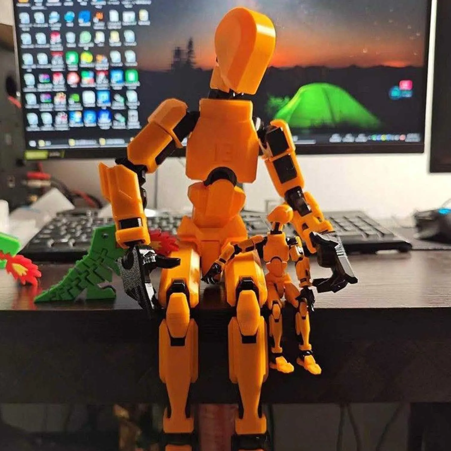 7PCS Lucky 13 Action Figures - (Assembly Completed) Titan 13 Action Figure, T13 Action Figure 3D Printed Multi-Jointed Movable,Desktop Decorations for Action Figures for Game Lovers (7PCS)