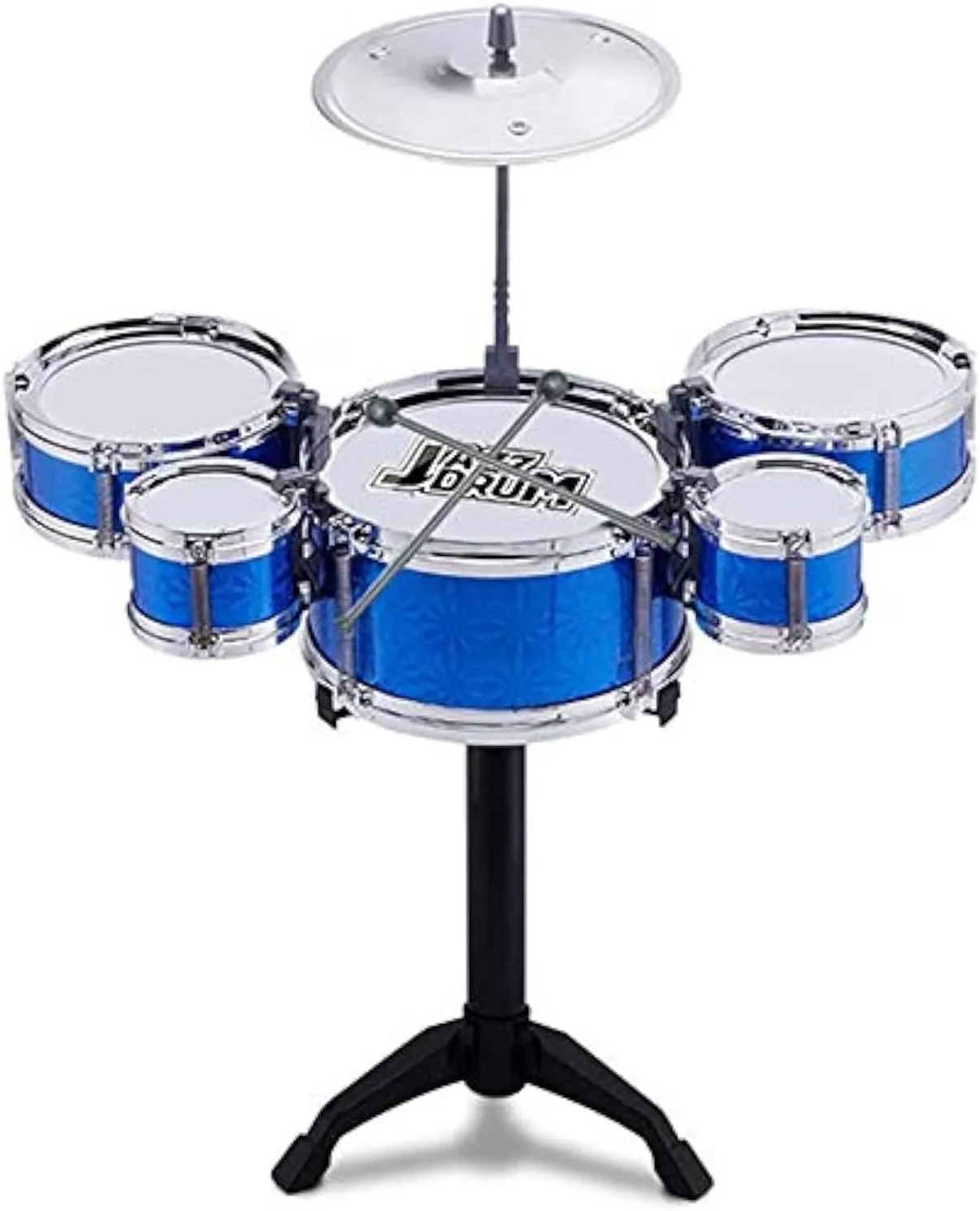 8 Pcs Kids Drum Toy Set Rock Jazz Drum Kit Early Educational Toys with Cymbal Drumsticks Boys Girls for Kindergarten Nursery School