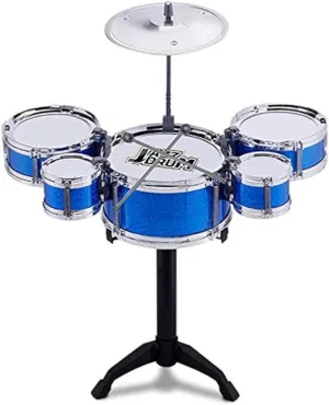 8 Pcs Kids Drum Toy Set Rock Jazz Drum Kit Early Educational Toys with Cymbal Drumsticks Boys Girls for Kindergarten Nursery School
