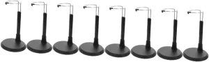 8pcs Adjustable Height Action Figure Stand Compatible Display Support Bracket for Dolls Height Sturdy and Construction for Showcasing and Play Settings