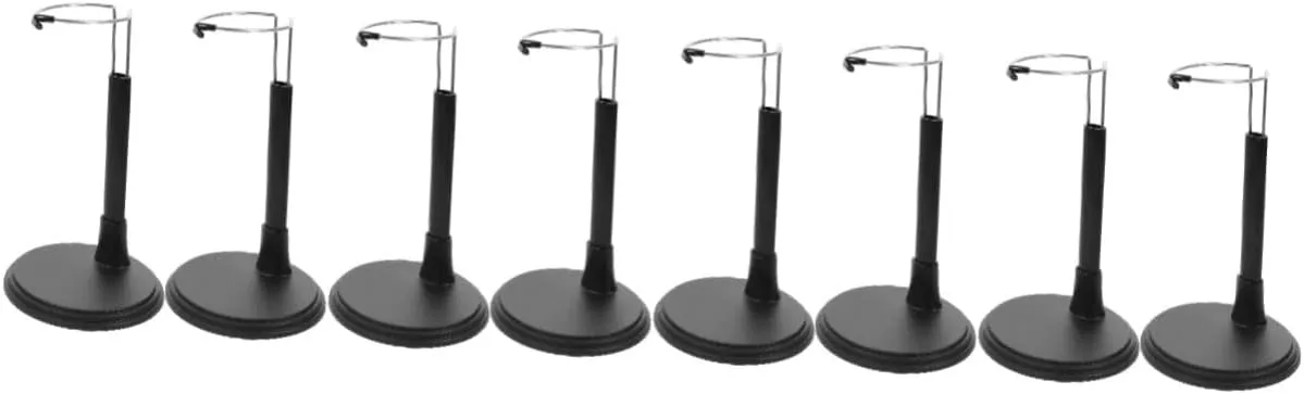 8pcs Adjustable Height Action Figure Stand Compatible Display Support Bracket for Dolls Height Sturdy and Construction for Showcasing and Play Settings