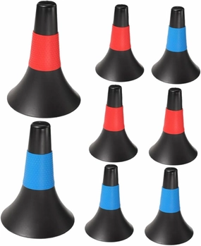 8pcs Agility Training Cones Durable Horn Shape Soccer Basketball Practice Equipment Compact Stackable Sports Cones for Quick Setup Outdoor Drills and Training