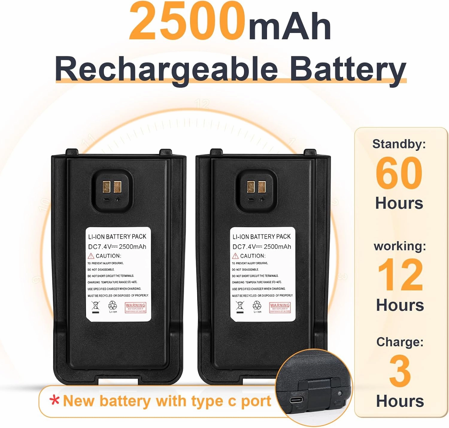 (2 Gen) TD-H8 12 Watt Ham Handheld Radio(2PCS Batteries), Bluetooth Programming,Repeater Capable, Dual Band Long Range Two Way Radios with TD-805s, 6.1in, 15.12in 771 Long Antenna-Black,1Pack Full Kit