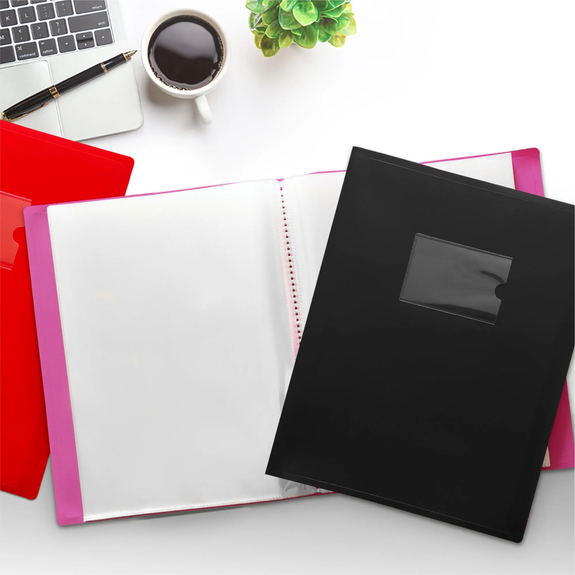 A4 Blue Flexible Cover 100 Pocket Display Book