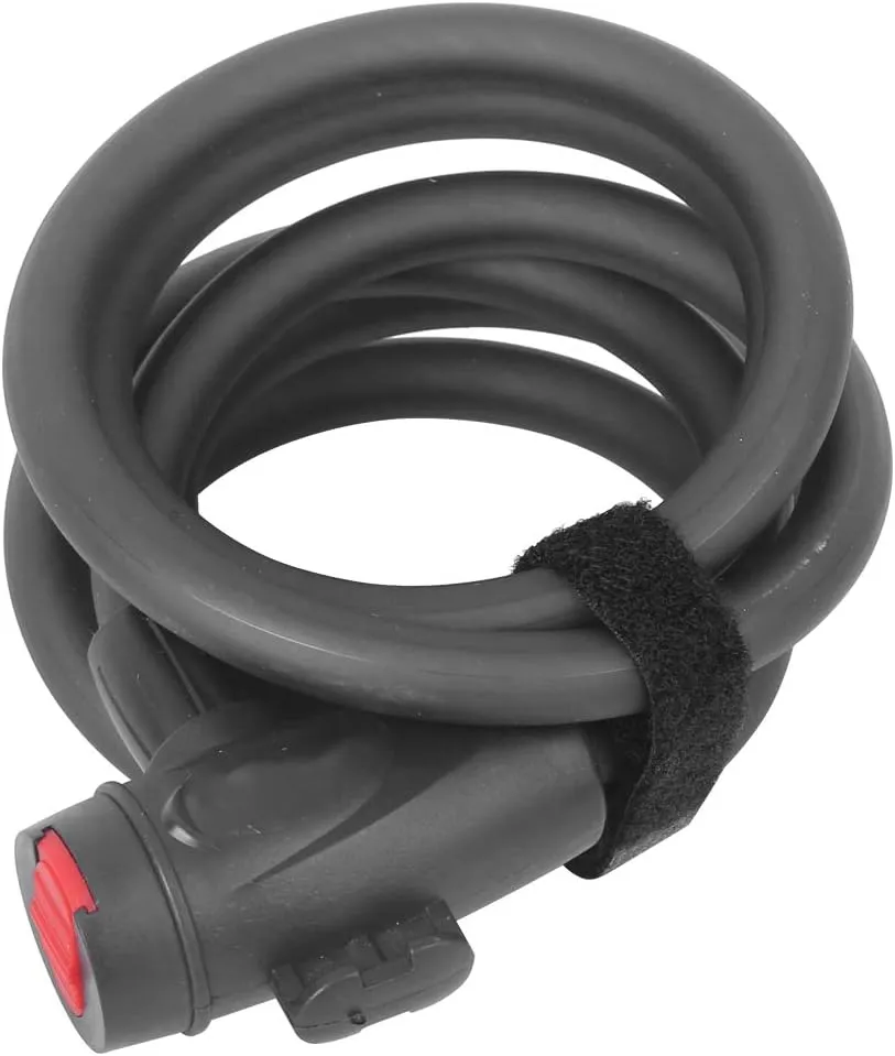 Acouto Wheelup High Strength Steel Cable Lock - Anti Theft Locking System with 2 Keys for Mountain and Electric Bikes (1.8m/ 6ft)