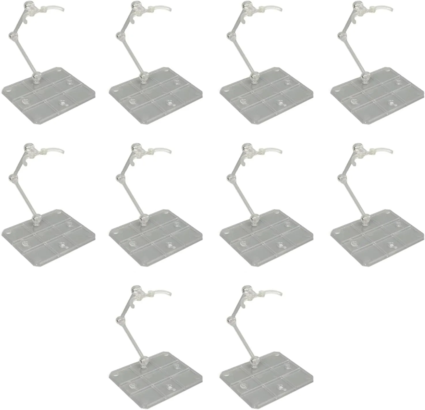 Action Figure Stand 10 Sets Transparent Display Stand,Figure Stand Solid Acrylic Anime Figure Model Display Stand Support Holder Base, Doll Model Support Stand ,Figuras Anime For Sd Bb Doll Model Figu