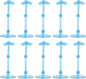 Action Figure Stand, 10pcs Assembly Action Figure Display Holder, Base Doll Model Support Display Stand Compatible with 6 Inch Action Dolls model(Translucent ) (plastic)