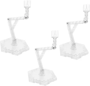 Action Figure Stand with Height Clear Doll Display Holder Stable Three Head Base for Model Figures Fine Craftsmanship for Hg Rg Shf