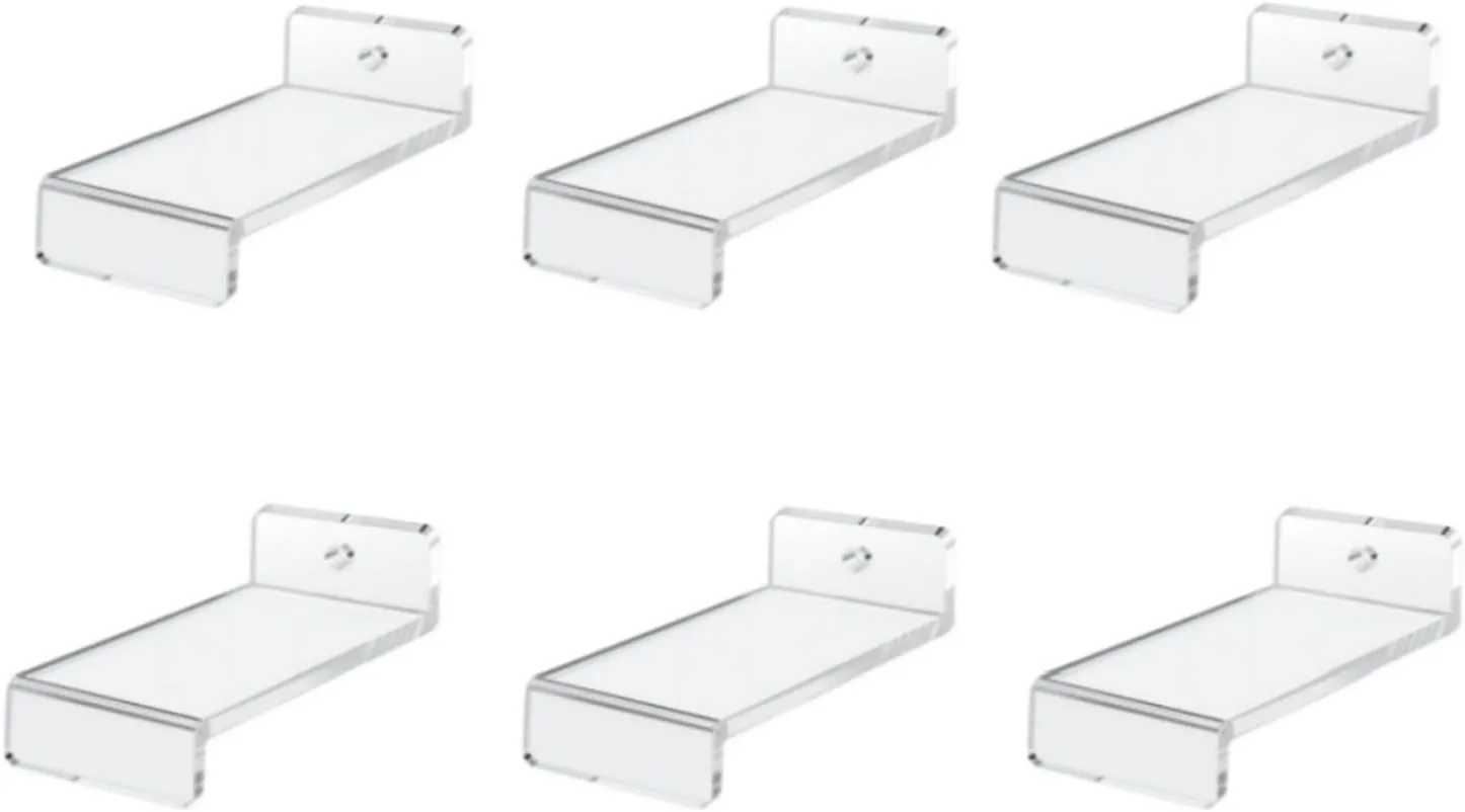 Adjustable Height Wall Shelf Acrylic Display Rack Wall Mounted for Showcasing Action Figures and Collectibles