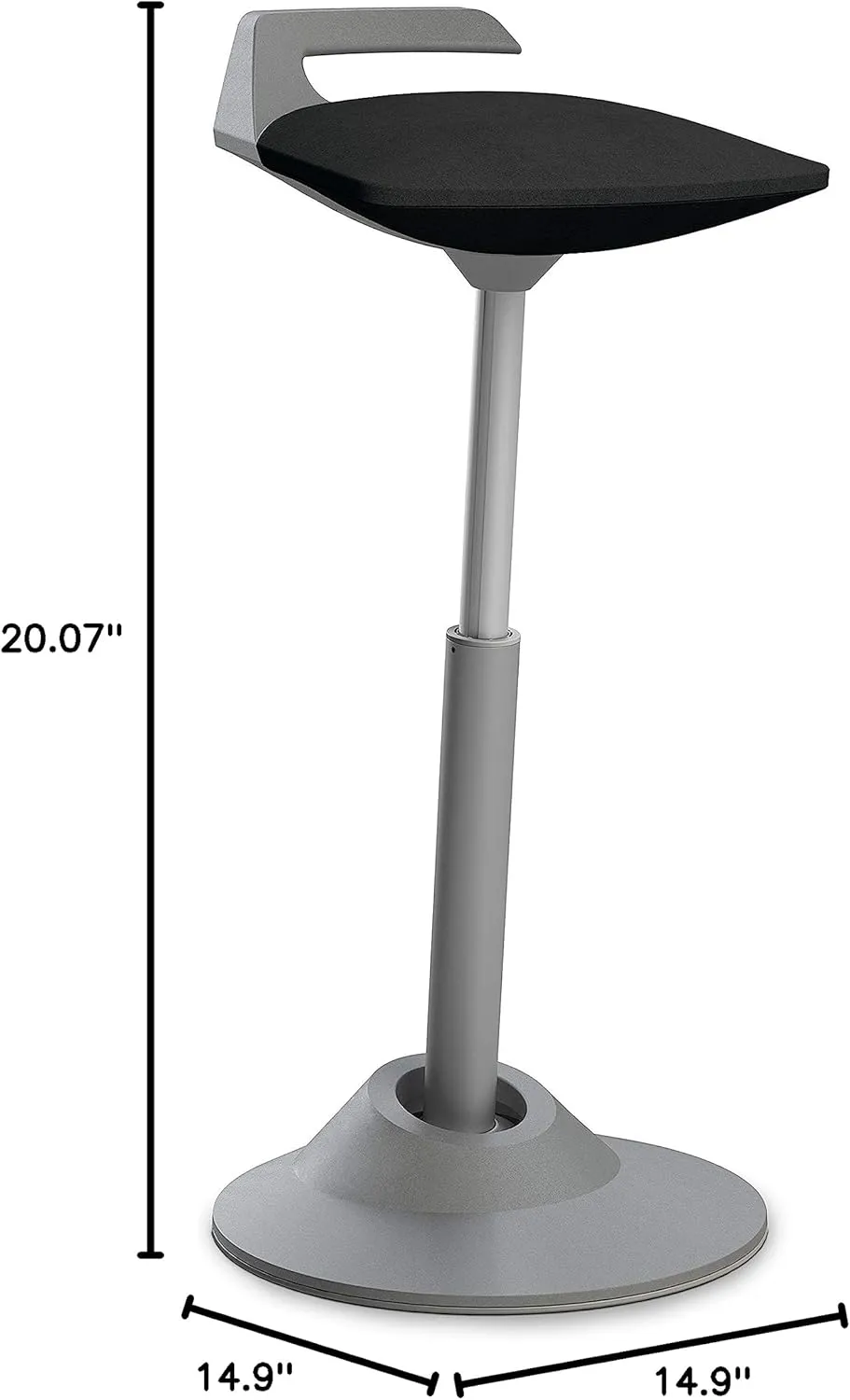 aeris Muvman Standard ergonomic standing aid - Active standing seat for dynamic sitting and standing - Height-adjustable standing chair with 51-84 cm seat height