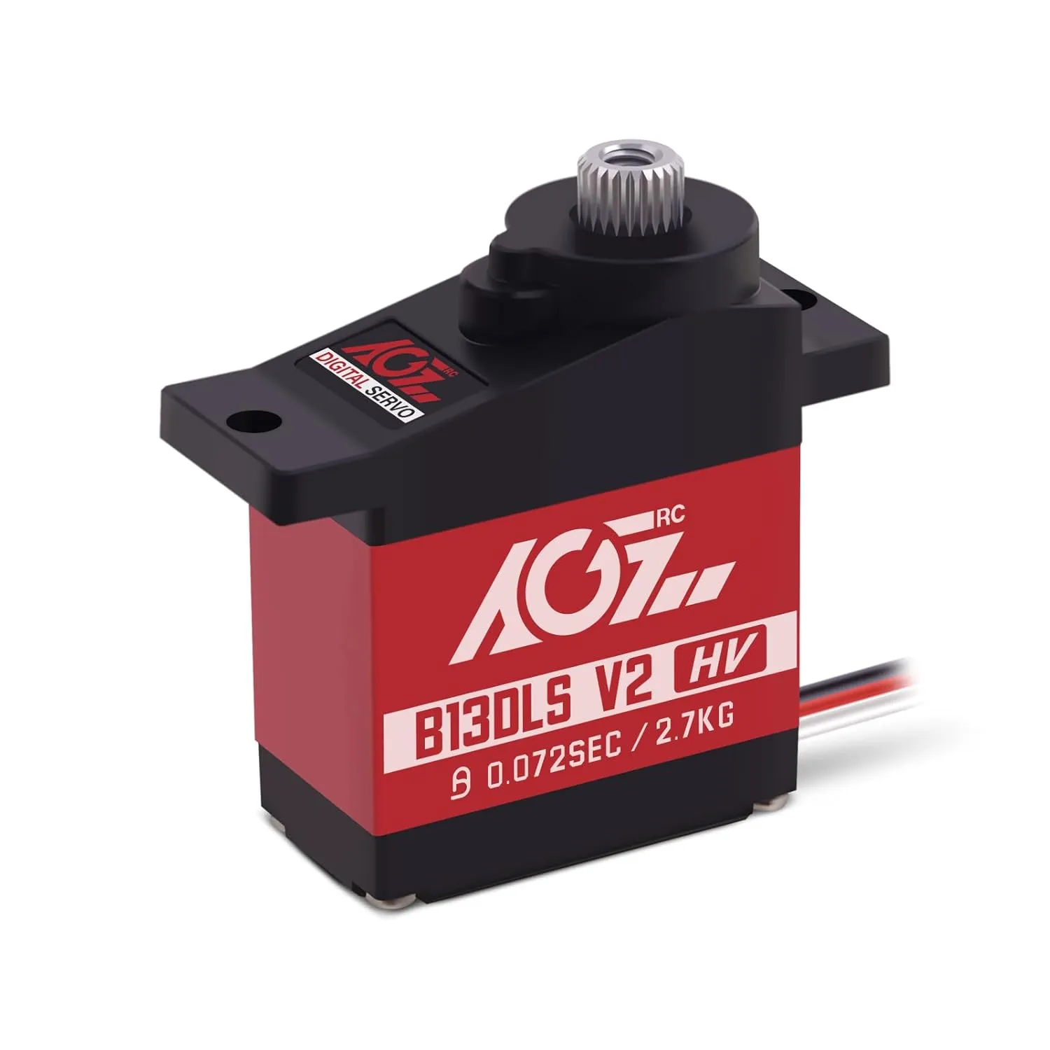 AGFRC Sub-Micro RC Steering Servo-Motor - Upgrade Metal Case Titanium Gear 0.072Sec High Speed HV Mini Servo for 1/14 1/18 1/24 RC Car Crawler Plane (B13DLS V2)