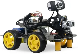 AI Vision Robot Car Kit with Raspberry Pi 4, Coding Robot Kit STEM Projects Educational Building Robotic Python Programming Programmable Open Source